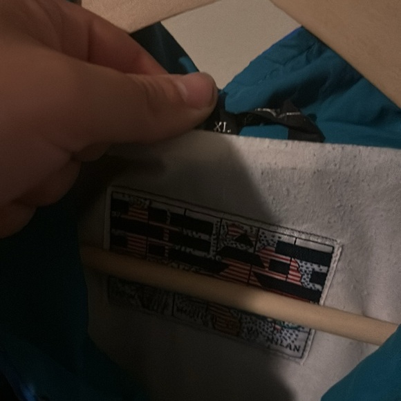 SUPER RARE Vintage 1990s Multi Color Track Jacket Zip Up - Picture 4 of 5